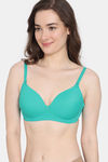 Zivame Beautiful Basics Padded Non Wired 3/4th Coverage Backless Bra - Spectra Green — thumbnail 3